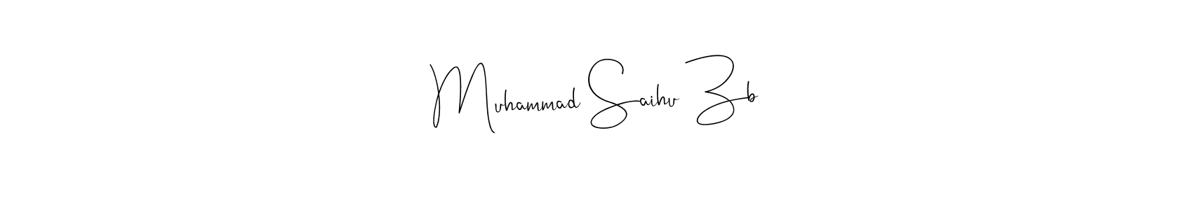 This is the best signature style for the Muhammad Saihu Zb name. Also you like these signature font (Andilay-7BmLP). Mix name signature. Muhammad Saihu Zb signature style 4 images and pictures png