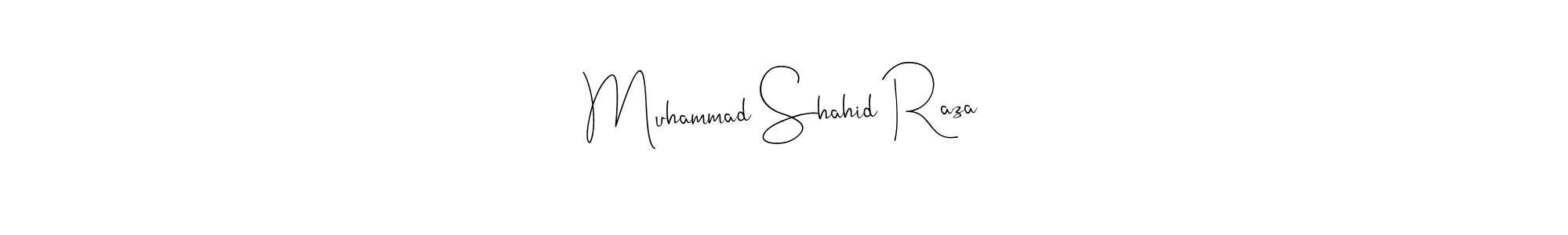 You should practise on your own different ways (Andilay-7BmLP) to write your name (Muhammad Shahid Raza) in signature. don't let someone else do it for you. Muhammad Shahid Raza signature style 4 images and pictures png