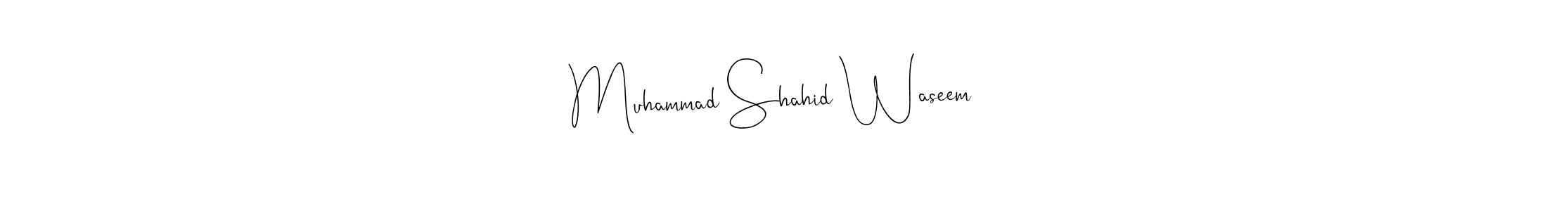 Design your own signature with our free online signature maker. With this signature software, you can create a handwritten (Andilay-7BmLP) signature for name Muhammad Shahid Waseem. Muhammad Shahid Waseem signature style 4 images and pictures png