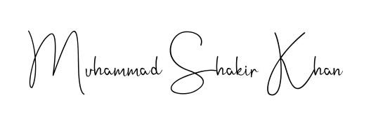 Create a personalized artistic stamp with Muhammad Shakir Khan in Andilay-7BmLP font. Perfect for visual artists, designers, and influencers. Muhammad Shakir Khan signature style 4 images and pictures png