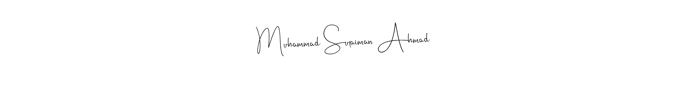 Also You can easily find your signature by using the search form. We will create Muhammad Sulaiman Ahmad name handwritten signature images for you free of cost using Andilay-7BmLP sign style. Muhammad Sulaiman Ahmad signature style 4 images and pictures png