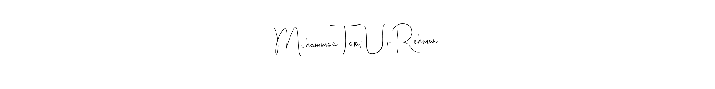 if you are searching for the best signature style for your name Muhammad Talat Ur Rehman. so please give up your signature search. here we have designed multiple signature styles  using Andilay-7BmLP. Muhammad Talat Ur Rehman signature style 4 images and pictures png