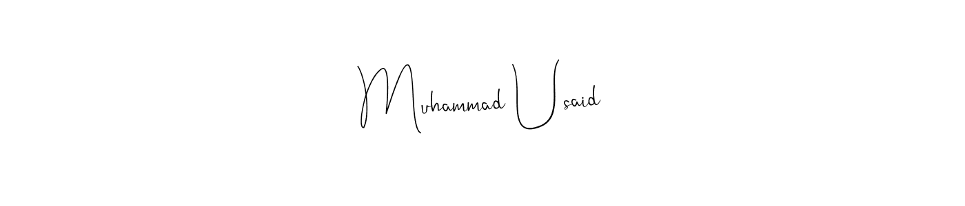 How to Draw Muhammad Usaid signature style? Andilay-7BmLP is a latest design signature styles for name Muhammad Usaid. Muhammad Usaid signature style 4 images and pictures png