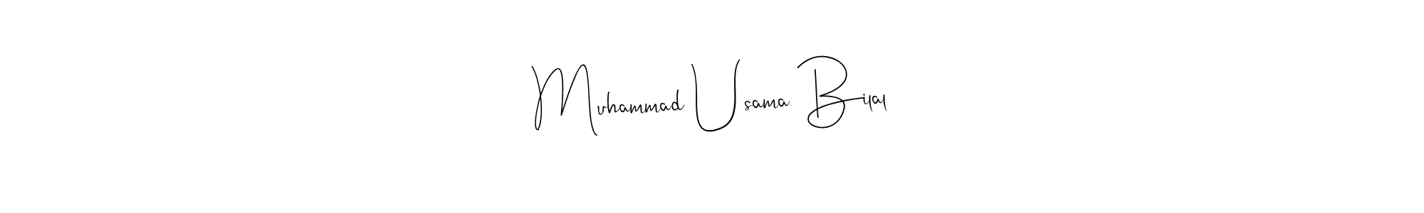 The best way (Andilay-7BmLP) to make a short signature is to pick only two or three words in your name. The name Muhammad Usama Bilal include a total of six letters. For converting this name. Muhammad Usama Bilal signature style 4 images and pictures png