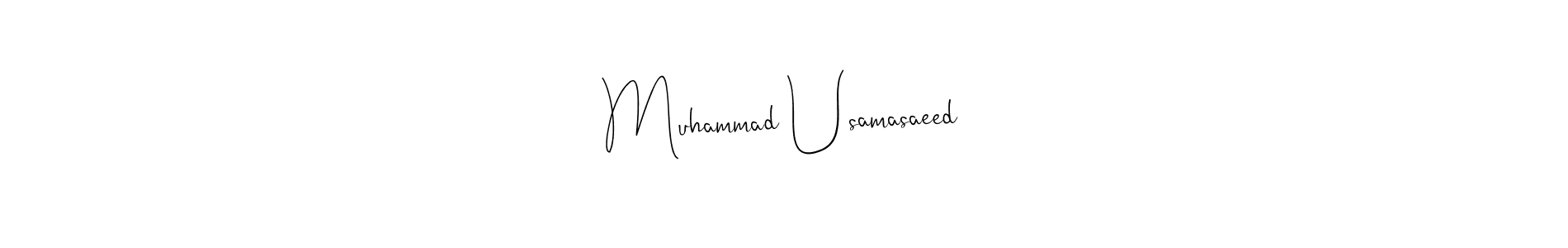 This is the best signature style for the Muhammad Usamasaeed name. Also you like these signature font (Andilay-7BmLP). Mix name signature. Muhammad Usamasaeed signature style 4 images and pictures png