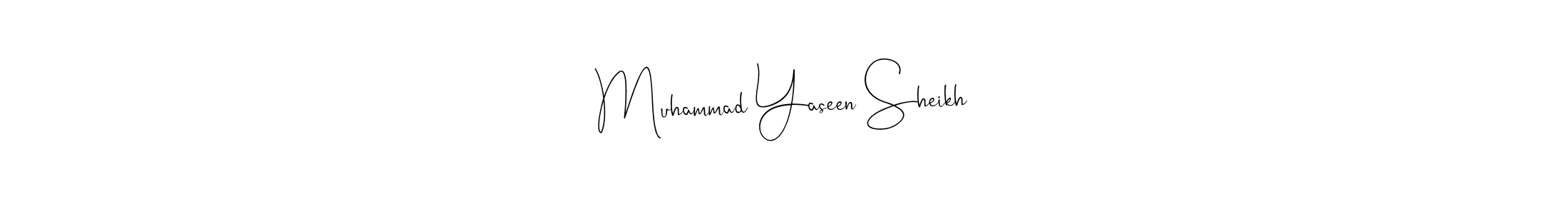 Design your own signature with our free online signature maker. With this signature software, you can create a handwritten (Andilay-7BmLP) signature for name Muhammad Yaseen Sheikh. Muhammad Yaseen Sheikh signature style 4 images and pictures png