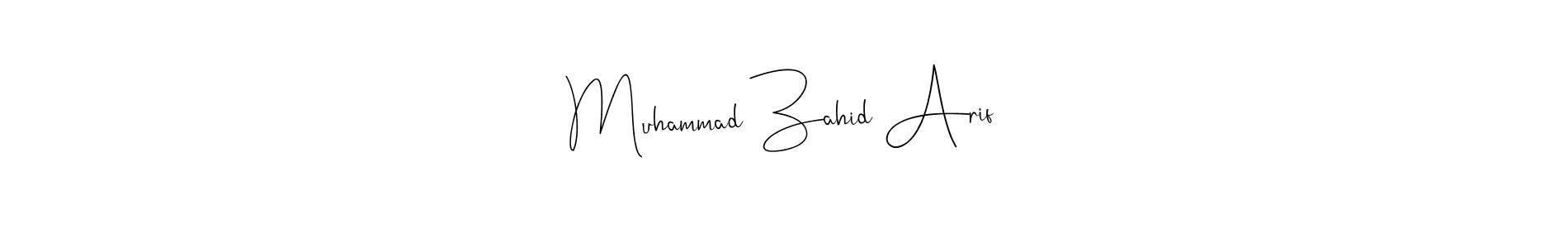How to make Muhammad Zahid Arif signature? Andilay-7BmLP is a professional autograph style. Create handwritten signature for Muhammad Zahid Arif name. Muhammad Zahid Arif signature style 4 images and pictures png