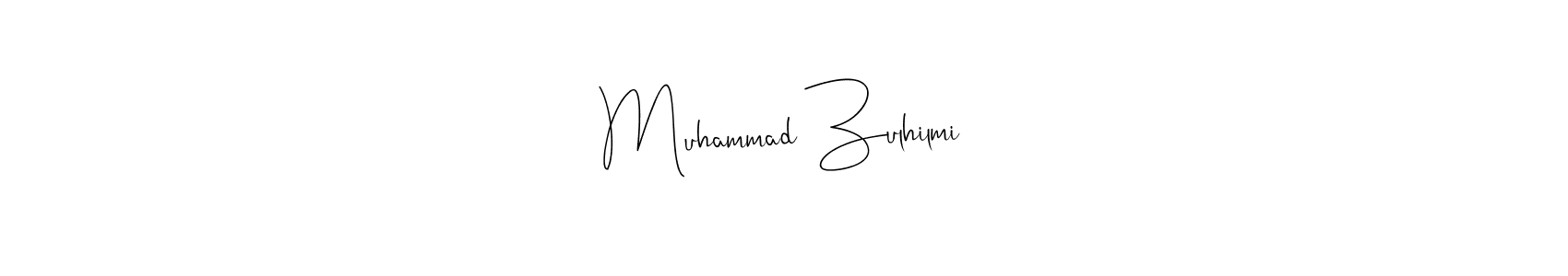 How to make Muhammad Zulhilmi name signature. Use Andilay-7BmLP style for creating short signs online. This is the latest handwritten sign. Muhammad Zulhilmi signature style 4 images and pictures png
