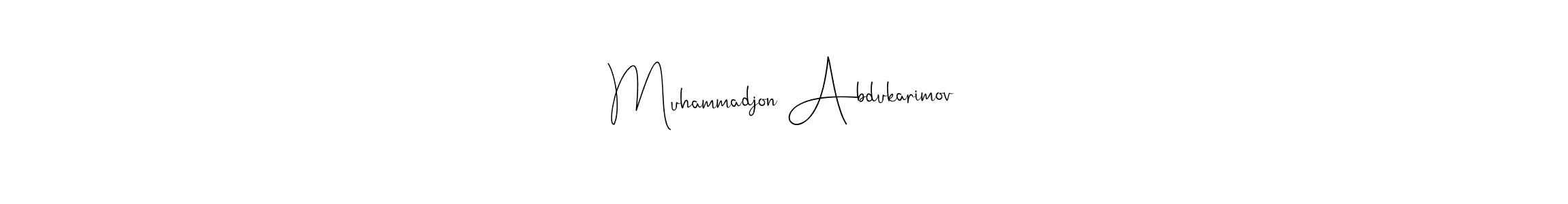 Also we have Muhammadjon Abdukarimov name is the best signature style. Create professional handwritten signature collection using Andilay-7BmLP autograph style. Muhammadjon Abdukarimov signature style 4 images and pictures png