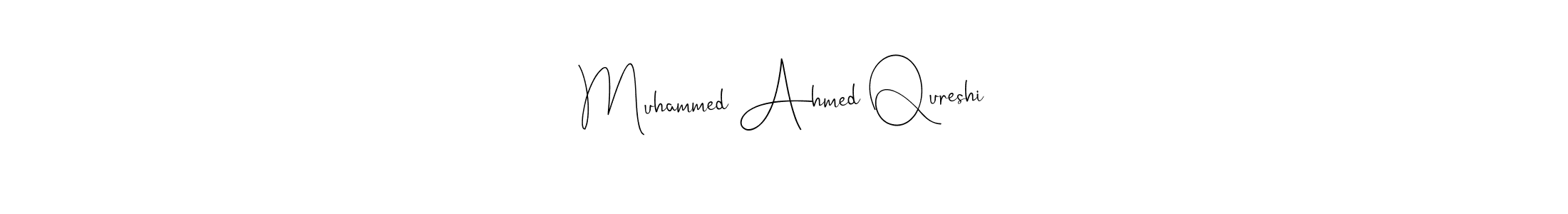 Use a signature maker to create a handwritten signature online. With this signature software, you can design (Andilay-7BmLP) your own signature for name Muhammed Ahmed Qureshi. Muhammed Ahmed Qureshi signature style 4 images and pictures png