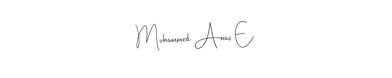 Use a signature maker to create a handwritten signature online. With this signature software, you can design (Andilay-7BmLP) your own signature for name Muhammed Anas E. Muhammed Anas E signature style 4 images and pictures png