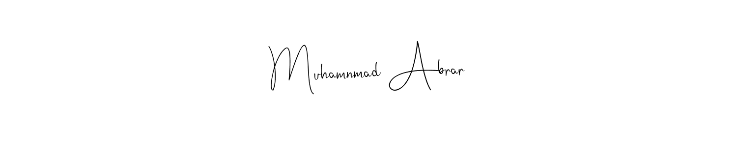 Once you've used our free online signature maker to create your best signature Andilay-7BmLP style, it's time to enjoy all of the benefits that Muhamnmad Abrar name signing documents. Muhamnmad Abrar signature style 4 images and pictures png