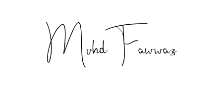 Achieve flawless digital penmanship with Muhd Fawwaz name in Andilay-7BmLP font. The perfect tool for creating online signatures. Muhd Fawwaz signature style 4 images and pictures png