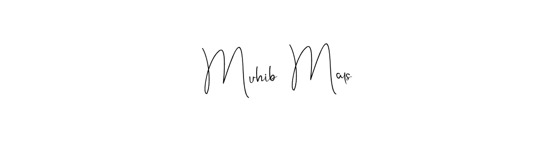 Use a signature maker to create a handwritten signature online. With this signature software, you can design (Andilay-7BmLP) your own signature for name Muhib  Mals. Muhib  Mals signature style 4 images and pictures png