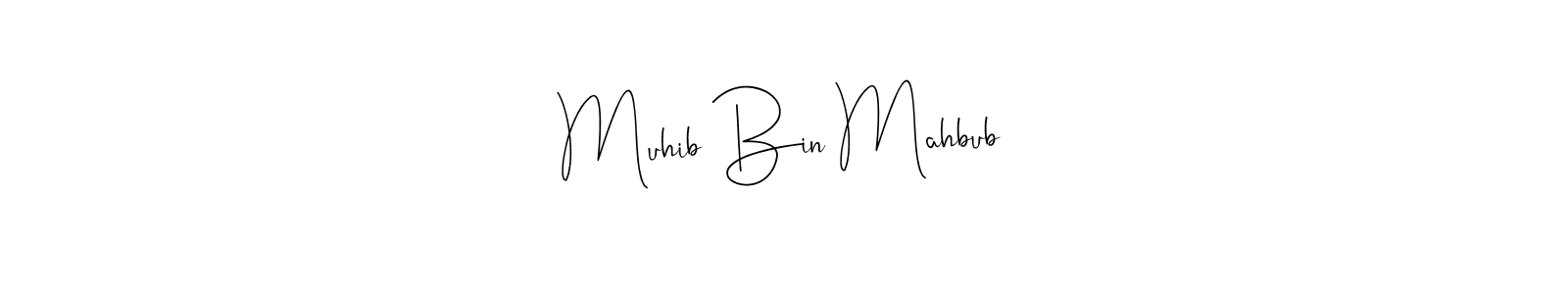 Create a beautiful signature design for name Muhib Bin Mahbub. With this signature (Andilay-7BmLP) fonts, you can make a handwritten signature for free. Muhib Bin Mahbub signature style 4 images and pictures png