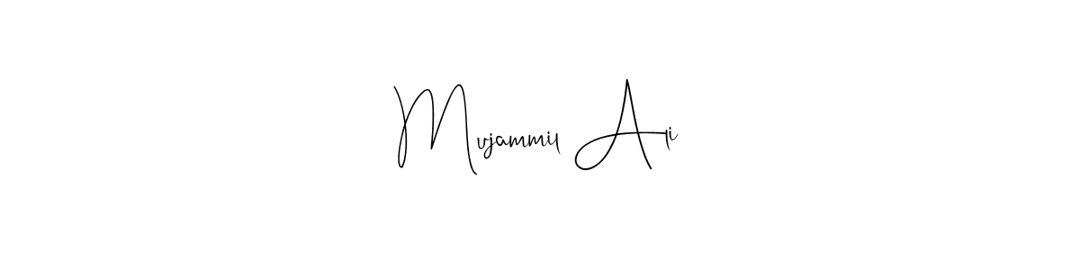 You should practise on your own different ways (Andilay-7BmLP) to write your name (Mujammil Ali) in signature. don't let someone else do it for you. Mujammil Ali signature style 4 images and pictures png