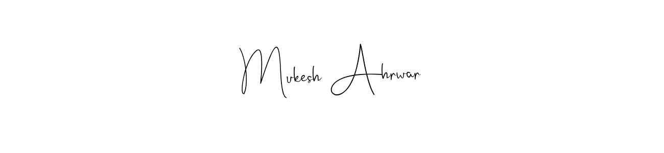 Design your own signature with our free online signature maker. With this signature software, you can create a handwritten (Andilay-7BmLP) signature for name Mukesh Ahrwar. Mukesh Ahrwar signature style 4 images and pictures png