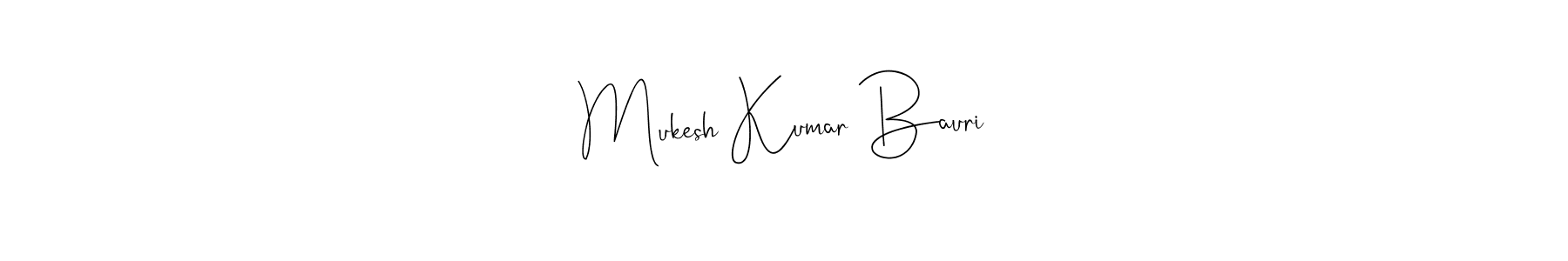 Use a signature maker to create a handwritten signature online. With this signature software, you can design (Andilay-7BmLP) your own signature for name Mukesh Kumar Bauri. Mukesh Kumar Bauri signature style 4 images and pictures png