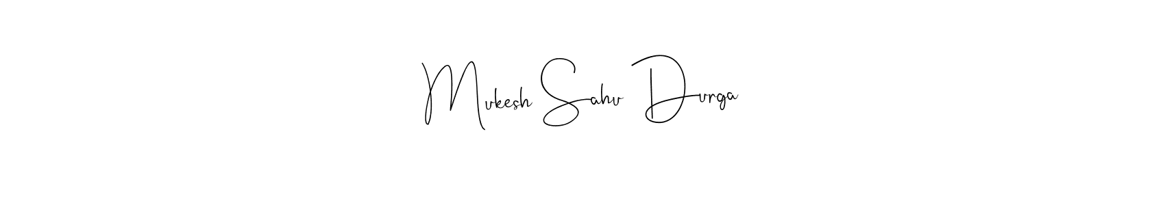 This is the best signature style for the Mukesh Sahu Durga name. Also you like these signature font (Andilay-7BmLP). Mix name signature. Mukesh Sahu Durga signature style 4 images and pictures png