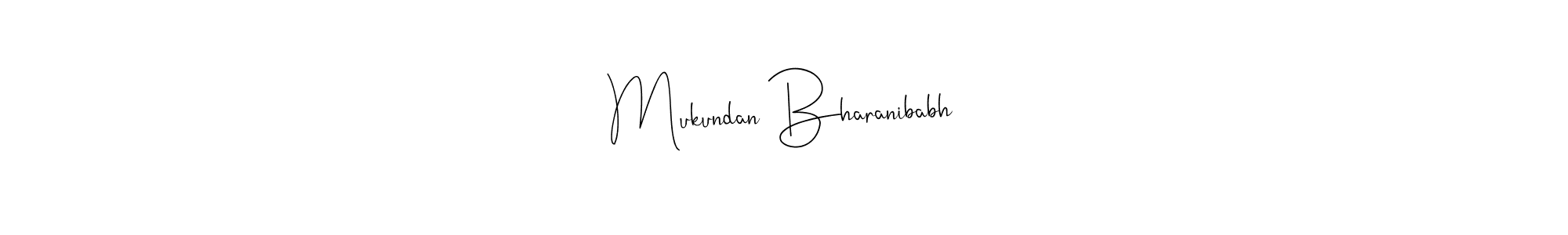 Here are the top 10 professional signature styles for the name Mukundan Bharanibabh. These are the best autograph styles you can use for your name. Mukundan Bharanibabh signature style 4 images and pictures png
