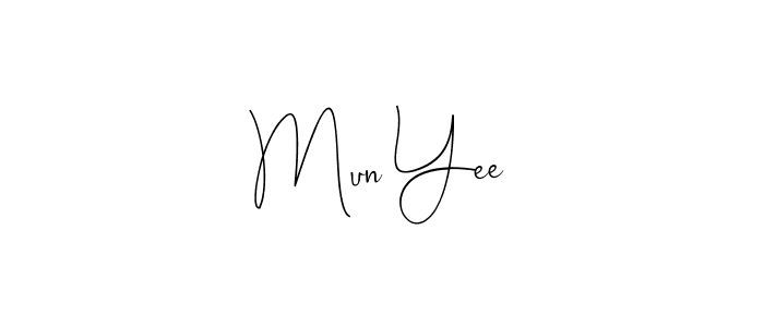 You should practise on your own different ways (Andilay-7BmLP) to write your name (Mun Yee) in signature. don't let someone else do it for you. Mun Yee signature style 4 images and pictures png