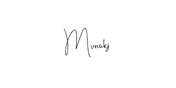 Make a beautiful signature design for name Munakj. With this signature (Andilay-7BmLP) style, you can create a handwritten signature for free. Munakj signature style 4 images and pictures png