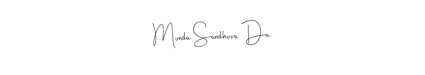 Make a beautiful signature design for name Munda Sandhuva Da. Use this online signature maker to create a handwritten signature for free. Munda Sandhuva Da signature style 4 images and pictures png