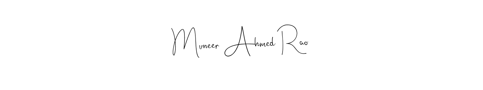 How to make Muneer Ahmed Rao signature? Andilay-7BmLP is a professional autograph style. Create handwritten signature for Muneer Ahmed Rao name. Muneer Ahmed Rao signature style 4 images and pictures png