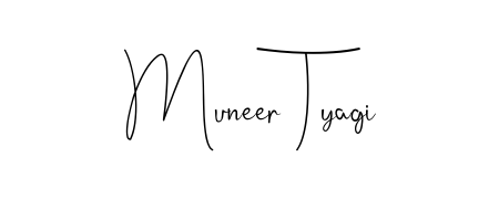 Designed for modern professionals: Muneer Tyagi name signature crafted with Andilay-7BmLP script. Ready for digital PDF workflows. Muneer Tyagi signature style 4 images and pictures png