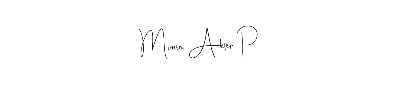 Check out images of Autograph of Munia Akter P name. Actor Munia Akter P Signature Style. Andilay-7BmLP is a professional sign style online. Munia Akter P signature style 4 images and pictures png