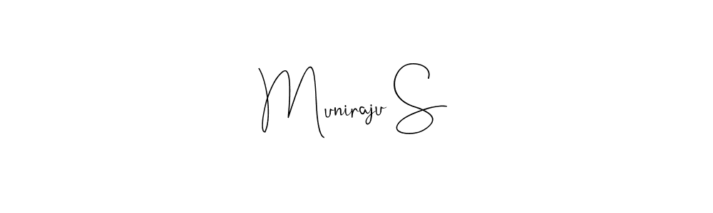 Make a beautiful signature design for name Muniraju S. With this signature (Andilay-7BmLP) style, you can create a handwritten signature for free. Muniraju S signature style 4 images and pictures png