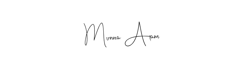 Create a beautiful signature design for name Munna Alam. With this signature (Andilay-7BmLP) fonts, you can make a handwritten signature for free. Munna Alam signature style 4 images and pictures png