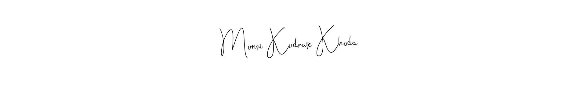 How to make Munsi Kudrate Khoda name signature. Use Andilay-7BmLP style for creating short signs online. This is the latest handwritten sign. Munsi Kudrate Khoda signature style 4 images and pictures png