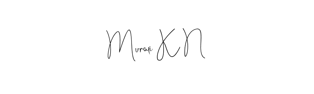 Use a signature maker to create a handwritten signature online. With this signature software, you can design (Andilay-7BmLP) your own signature for name Murali K N. Murali K N signature style 4 images and pictures png