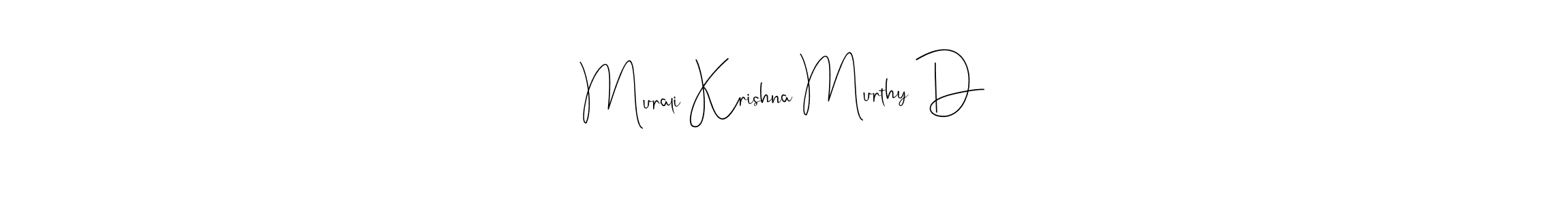 Use a signature maker to create a handwritten signature online. With this signature software, you can design (Andilay-7BmLP) your own signature for name Murali Krishna Murthy D. Murali Krishna Murthy D signature style 4 images and pictures png