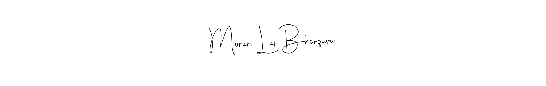 You should practise on your own different ways (Andilay-7BmLP) to write your name (Murari Lal Bhargava) in signature. don't let someone else do it for you. Murari Lal Bhargava signature style 4 images and pictures png
