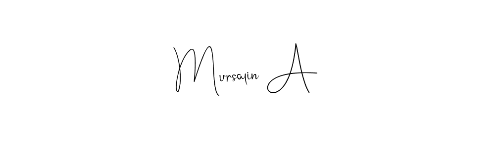 Andilay-7BmLP is a professional signature style that is perfect for those who want to add a touch of class to their signature. It is also a great choice for those who want to make their signature more unique. Get Mursalin A name to fancy signature for free. Mursalin A signature style 4 images and pictures png