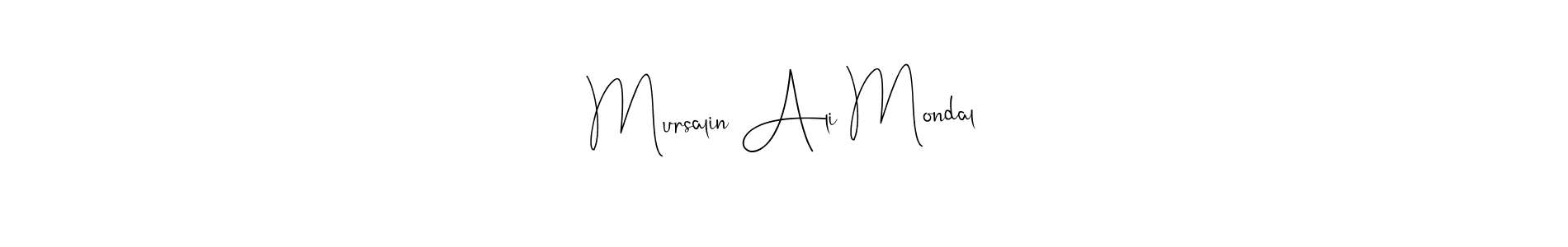 Make a beautiful signature design for name Mursalin Ali Mondal. With this signature (Andilay-7BmLP) style, you can create a handwritten signature for free. Mursalin Ali Mondal signature style 4 images and pictures png