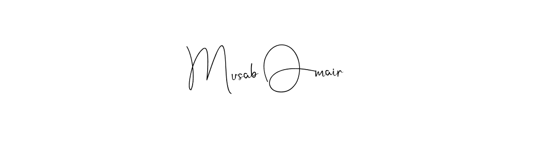 How to make Musab Omair signature? Andilay-7BmLP is a professional autograph style. Create handwritten signature for Musab Omair name. Musab Omair signature style 4 images and pictures png