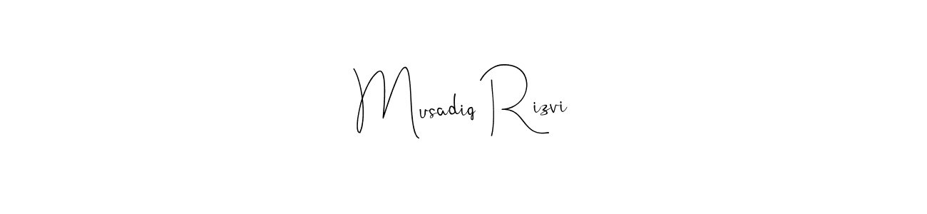 How to Draw Musadiq Rizvi signature style? Andilay-7BmLP is a latest design signature styles for name Musadiq Rizvi. Musadiq Rizvi signature style 4 images and pictures png