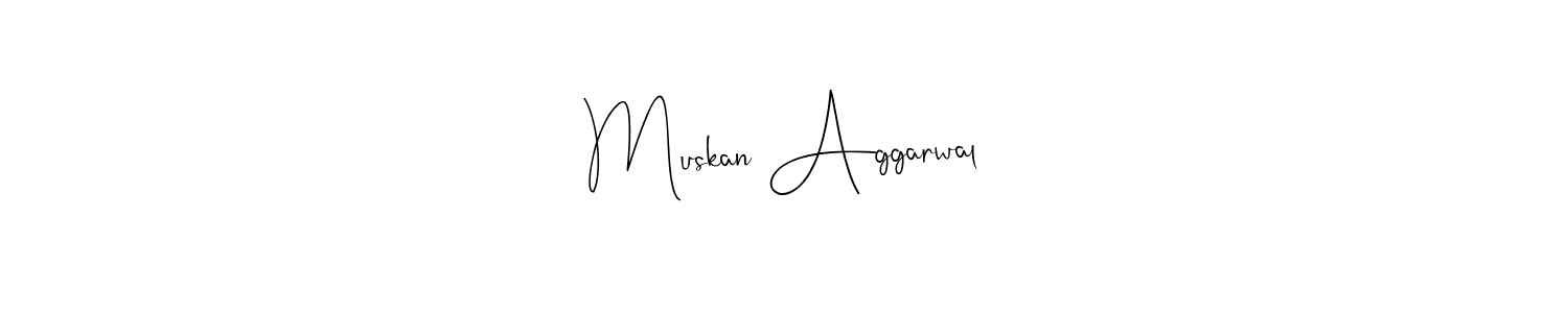 Make a beautiful signature design for name Muskan Aggarwal. With this signature (Andilay-7BmLP) style, you can create a handwritten signature for free. Muskan Aggarwal signature style 4 images and pictures png