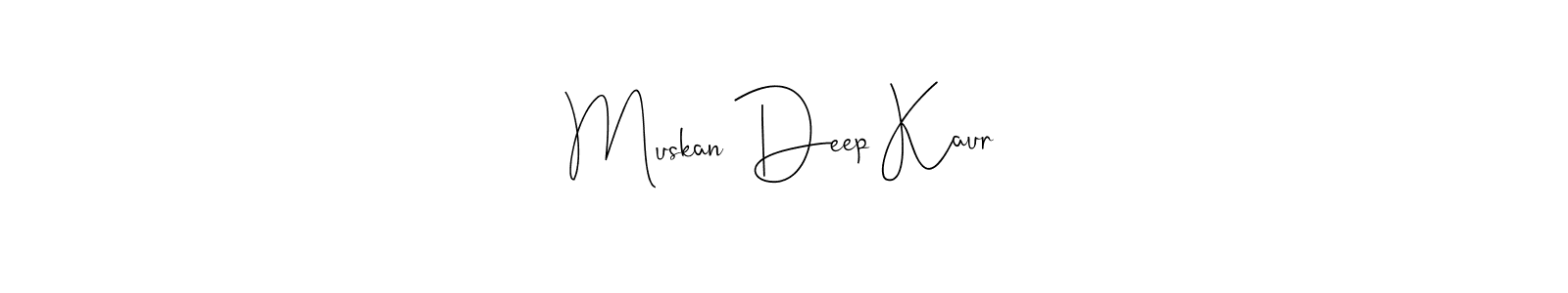 Muskan Deep Kaur stylish signature style. Best Handwritten Sign (Andilay-7BmLP) for my name. Handwritten Signature Collection Ideas for my name Muskan Deep Kaur. Muskan Deep Kaur signature style 4 images and pictures png