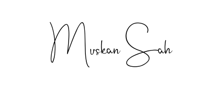 Elevate your brand with a stunning Muskan Sah eSignature. The Andilay-7BmLP style provides a balanced, flowing aesthetic for everyday signing. Muskan Sah signature style 4 images and pictures png