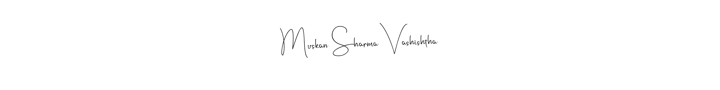 Make a beautiful signature design for name Muskan Sharma Vashishtha. With this signature (Andilay-7BmLP) style, you can create a handwritten signature for free. Muskan Sharma Vashishtha signature style 4 images and pictures png