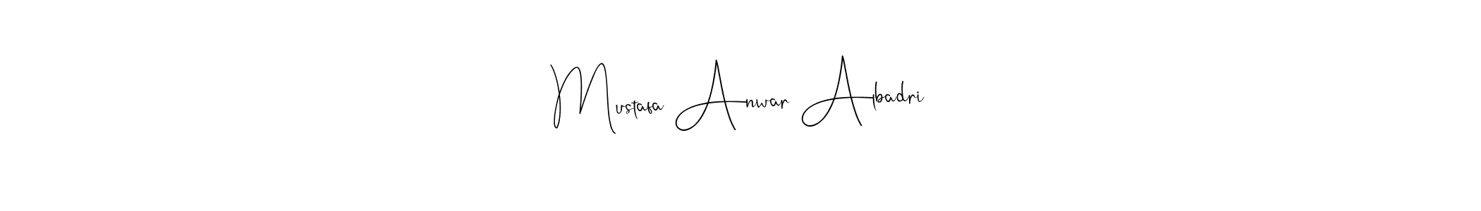 The best way (Andilay-7BmLP) to make a short signature is to pick only two or three words in your name. The name Mustafa Anwar Albadri include a total of six letters. For converting this name. Mustafa Anwar Albadri signature style 4 images and pictures png