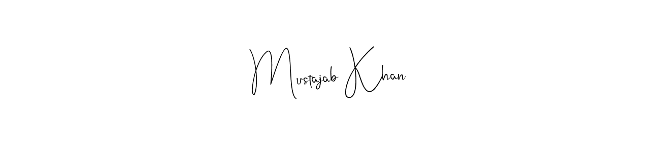 Mustajab Khan stylish signature style. Best Handwritten Sign (Andilay-7BmLP) for my name. Handwritten Signature Collection Ideas for my name Mustajab Khan. Mustajab Khan signature style 4 images and pictures png