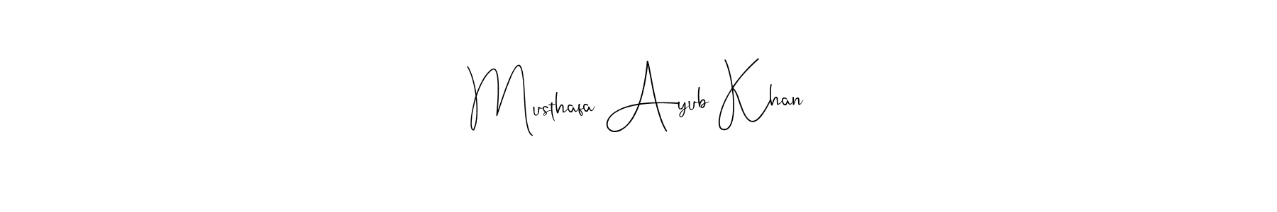 if you are searching for the best signature style for your name Musthafa Ayub Khan. so please give up your signature search. here we have designed multiple signature styles  using Andilay-7BmLP. Musthafa Ayub Khan signature style 4 images and pictures png