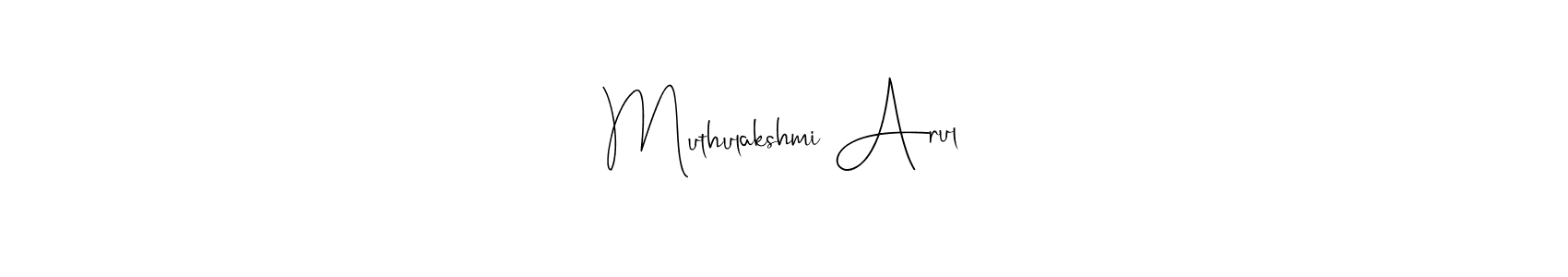 The best way (Andilay-7BmLP) to make a short signature is to pick only two or three words in your name. The name Muthulakshmi Arul include a total of six letters. For converting this name. Muthulakshmi Arul signature style 4 images and pictures png