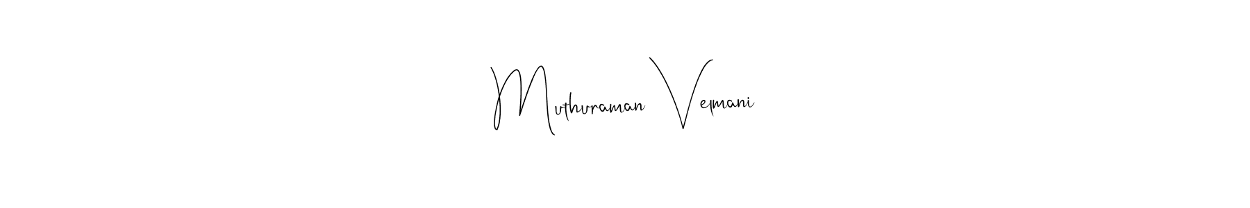 Make a beautiful signature design for name Muthuraman Velmani. Use this online signature maker to create a handwritten signature for free. Muthuraman Velmani signature style 4 images and pictures png