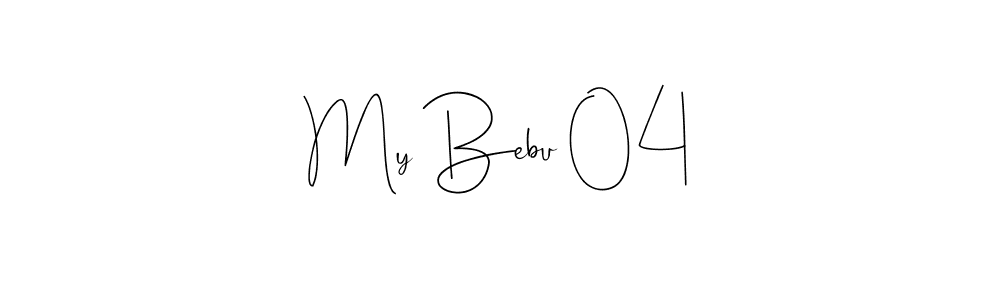 The best way (Andilay-7BmLP) to make a short signature is to pick only two or three words in your name. The name My Bebu 04 include a total of six letters. For converting this name. My Bebu 04 signature style 4 images and pictures png